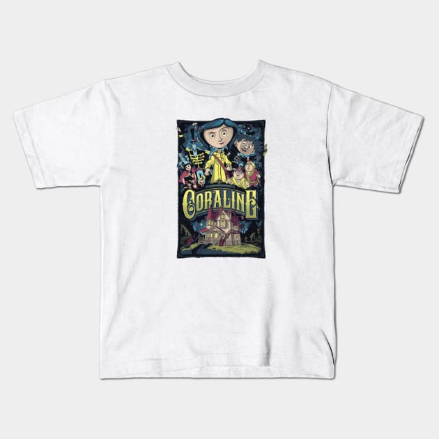 Coraline Kids T-Shirt by CelestialCharmCrafts